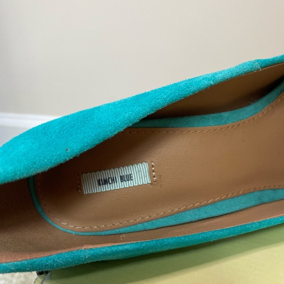 Minty Blue suede Kimchi Blue pumps - Picture 4 of 5